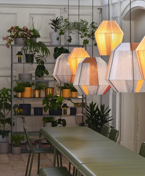 HAY Bonbon 500 Skárm Til Bordlampe Blue Tones/Cream White