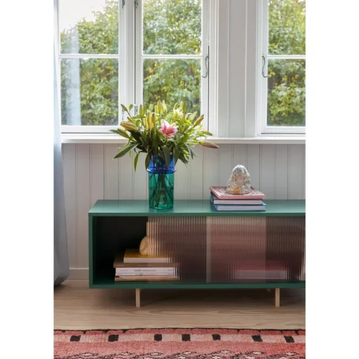 HAY Colour Cabinet Kommode med Glasdøre Medium Mørk Mint