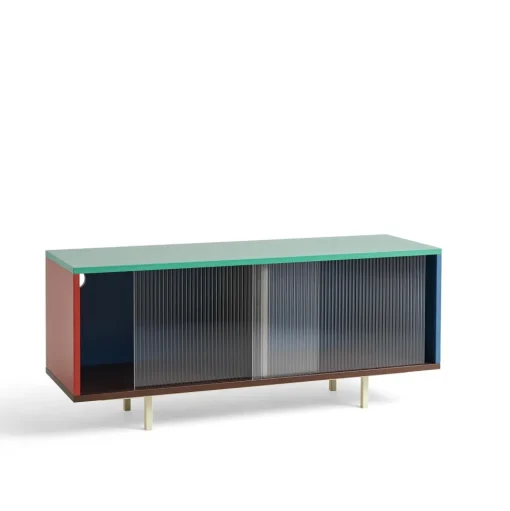 HAY Colour Cabinet Kommode med Glasdøre Medium Multifarvet
