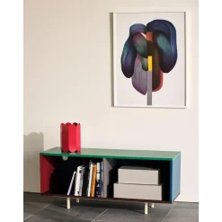 HAY Colour Cabinet Reol med Glasdøre Medium Mørk Mint