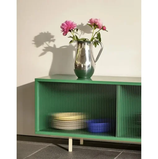 HAY Colour Cabinet Reol med Glasdøre Medium Mørk Mint