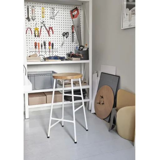 HAY Cornet Barstol H65 Creme Hvid/Olieret Egetrá