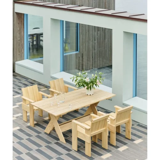 HAY Crate Dining Bánk Lakeret Fyrretrá