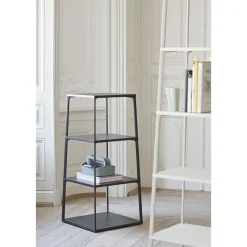 HAY Eiffel Reol Firkantet med 4 Hylder Ink Black
