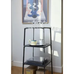 HAY Eiffel Reol Firkantet med 4 Hylder Ink Black