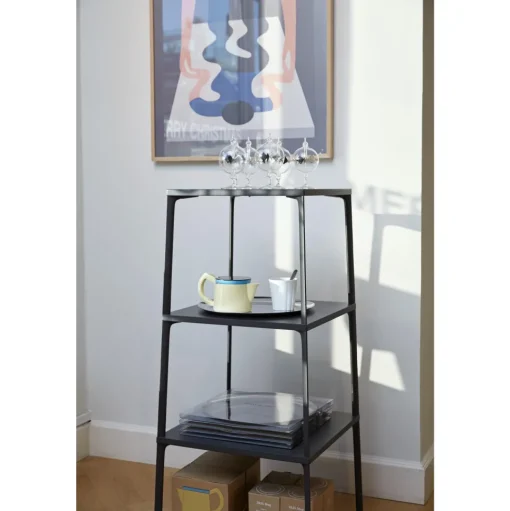 HAY Eiffel Reol Firkantet med 4 Hylder Ink Black