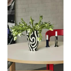 HAY Jessica Hans Shadow Vase Sort/Hvid