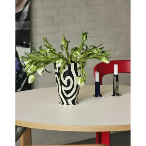 HAY Jessica Hans Shadow Vase Sort/Hvid