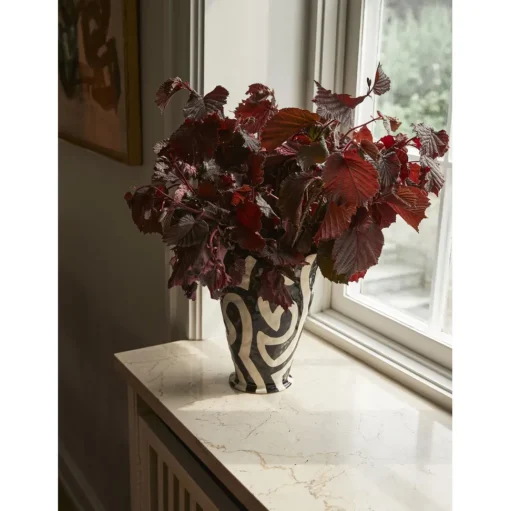 HAY Jessica Hans Shadow Vase Sort/Hvid
