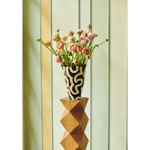 HAY Jessica Hans Shadow Vase Sort/Hvid