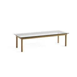 HAY Kofi Sofabord 36x50x140 Eg/Klar Glas