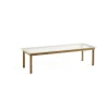 HAY Kofi Sofabord 36x50x140 Eg/Klar Rillet Glas