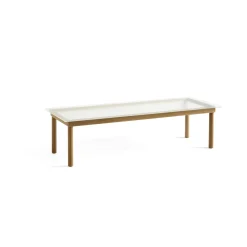 HAY Kofi Sofabord 36x50x140 Eg/Klar Rillet Glas