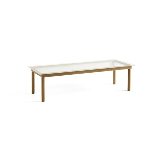 HAY Kofi Sofabord 36x50x140 Eg/Klar Rillet Glas