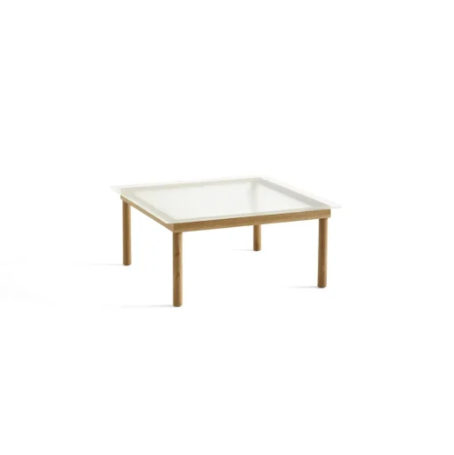 HAY Kofi Sofabord 36x80x80 Eg/Klar Rillet Glas