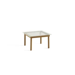 HAY Kofi Sofabord 36x60x60 Eg/Klar Rillet Glas