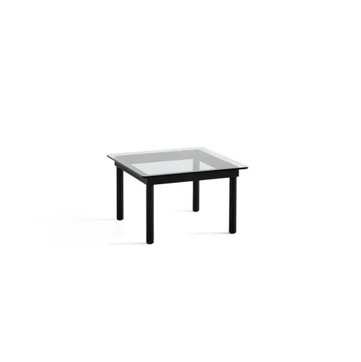 HAY Kofi Sofabord 36x60x60 Sort Eg/Klar Glas