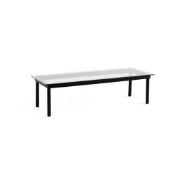 HAY Kofi Sofabord 36x50x140 Sort Eg/Klar Glas