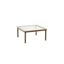 HAY Kofi Sofabord 36x80x80 Valnød/Klar Rillet Glas