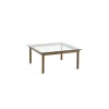 HAY Kofi Sofabord 36x80x80 Valnød/Klar Glas