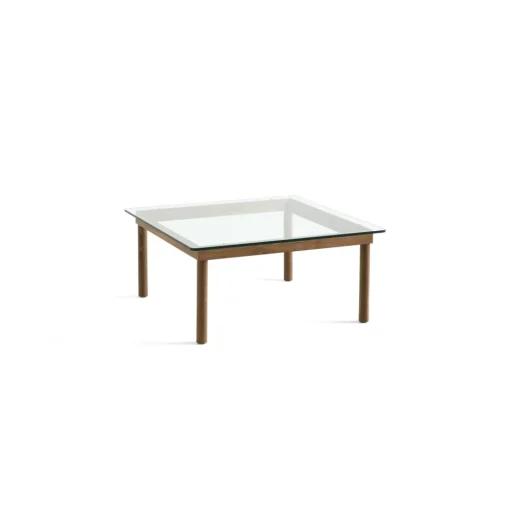 HAY Kofi Sofabord 36x80x80 Valnød/Klar Glas