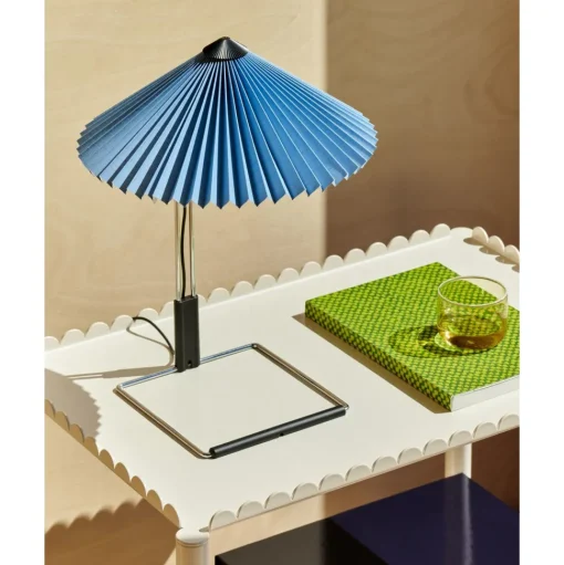 HAY Matin Bordlampe Krom/Placid Blue