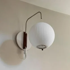 HAY Nelson Ball Váglampe Lille Off-White med Ledning