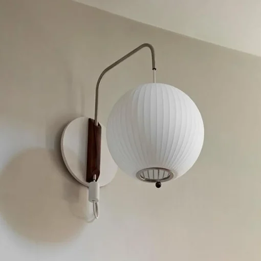 HAY Nelson Ball Váglampe Lille Off-White med Ledning