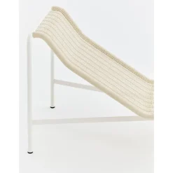 HAY Palissade Cord Chaise Logue Creme Hvid