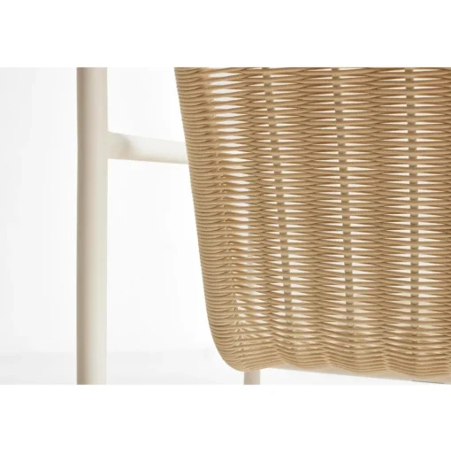 HAY Palissade Cord Chaise Logue Creme Hvid