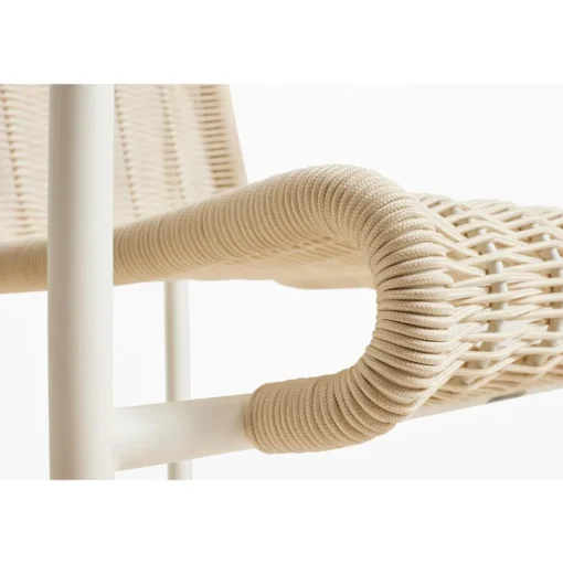 HAY Palissade Cord Chaise Logue Creme Hvid
