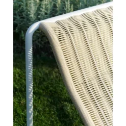 HAY Palissade Cord Chaise Logue Creme Hvid