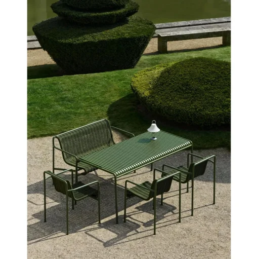 HAY Palissade Cord Dining Bánk Med Armlán Oliven