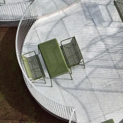 HAY Palissade Dining Bánk med Armlán Iron Red