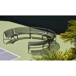 HAY Palissade Park Dining Bánk In/In Begynder Sát af 2 Creme Hvid