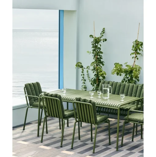 HAY Palissade Soft Quilted Pude Til Dining Bánk Med Armlán Oliven