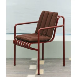 HAY Palissade Soft Quilted Pude Til Dining Stol Med Armlán Sky Grey