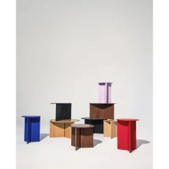 HAY Slit Wood Sofabord RundtØ35 Candy Red