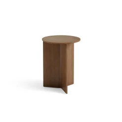 HAY Slit Wood Sofabord RundtØ35 Lakeret Valnød