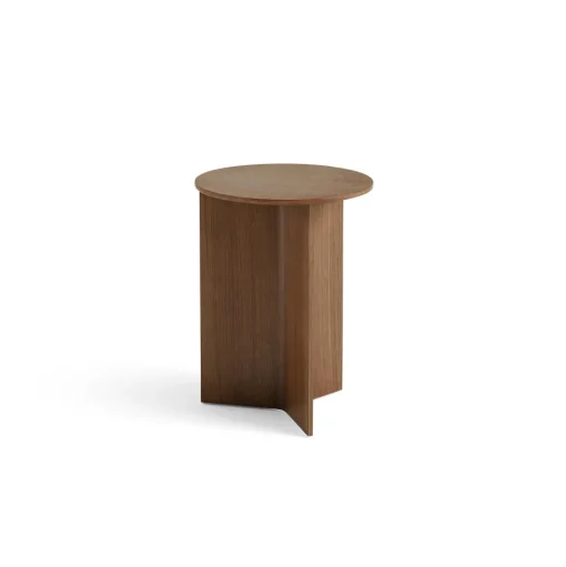 HAY Slit Wood Sofabord RundtØ35 Lakeret Valnød