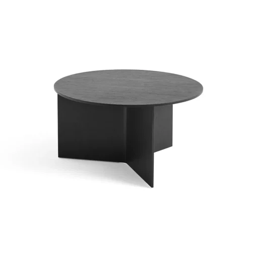 HAY Slit Wood Sofabord RundtØ65 Sort