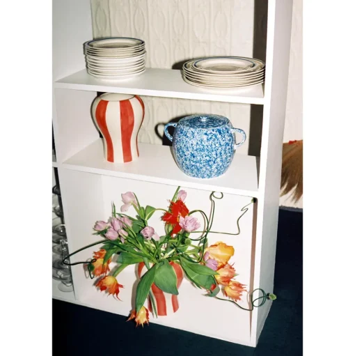 HAY Sobremesa Stripe Vase Stor Grøn/Gul