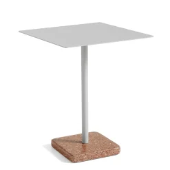 HAY Terrazzo Udendørs Cafébord 60x60 Sky Grey/Rød Terrazzo