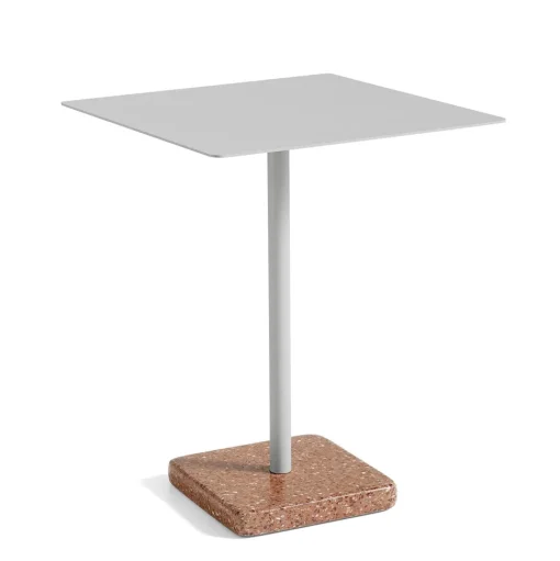 HAY Terrazzo Udendørs Cafébord 60x60 Sky Grey/Rød Terrazzo