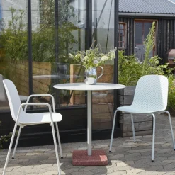 HAY Terrazzo Udendørs Cafébord 60x60 Sky Grey/Rød Terrazzo