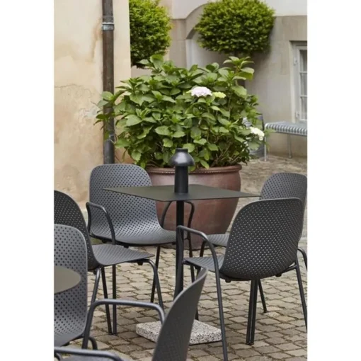 HAY Terrazzo Udendørs Cafébord 60x60 Antracit/Grå Terrazzo