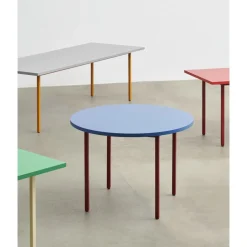 HAY Two-Colour SpisebordØ120 Maroon Red/Blue