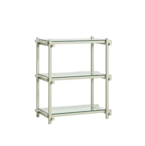 HAY Woody Shelving 2.0 Reol Lille Smokey Grey/Glas