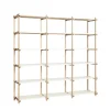 HAY Woody Shelving 2.0 Reol Stor Almond White/Stål