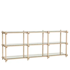 HAY Woody Shelving 2.0 Reol Lav Almond White/Glas